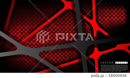 Black background overlapping vector. Realistic 58000936