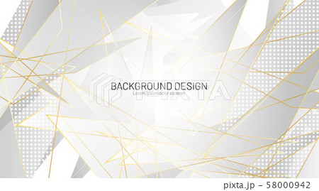 Abstract gray triangle and gold lines geometric 58000942