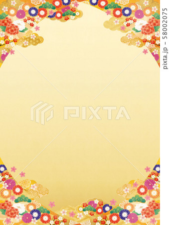 背景素材-桜と雲柄け-2テク 背景素材-桜と雲柄け-2テク 58002075