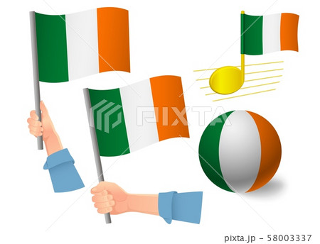 Ireland flag icon set 58003337