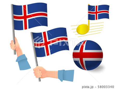 Iceland flag icon set Iceland flag icon set 58003340