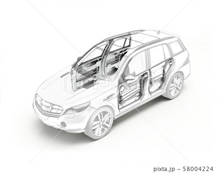 Suv technical drawing showing internal mechanicals Suv technical drawing showing internal mechanicals 58004224