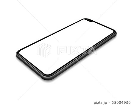 All-screen blank smartphone mockup isolated on 58004936