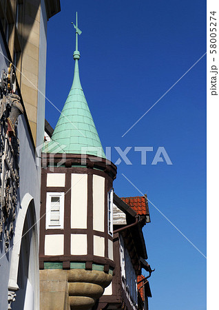 Fragment of medieval building in Celle, Germany. 58005274