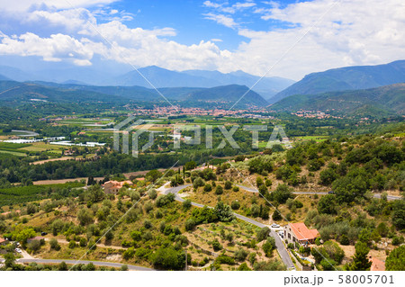 Views of Languedoc-Roussillon from village Eus Views of Languedoc-Roussillon from village Eus 58005701