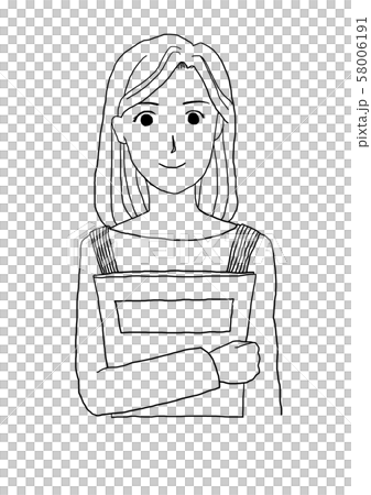 メニューを持つ女性 58006191