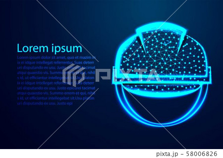 Helmet Protection. Abstract Low Poly. Wireframe Helmet Protection. Abstract Low Poly. Wireframe 58006826