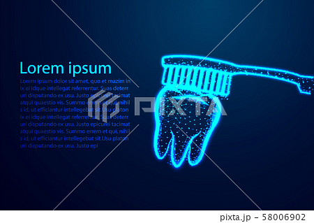 toothbrush dental. Abstract low poly, Triangle, toothbrush dental. Abstract low poly, Triangle, 58006902