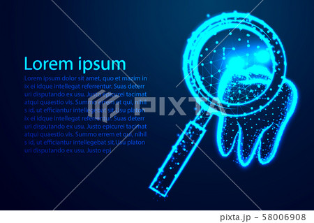 dental clinic. dental implant.Abstract low poly, dental clinic. dental implant.Abstract low poly, 58006908