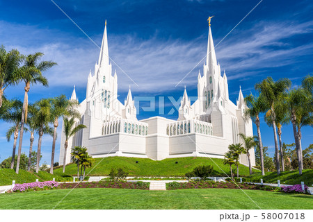 The San Diego California Mormon Temple. 58007018