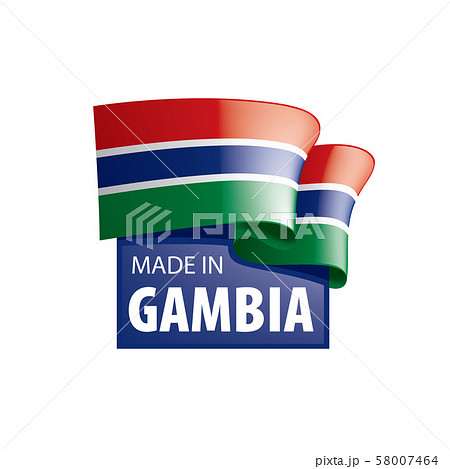 Gambia flag, vector illustration on a white background 58007464