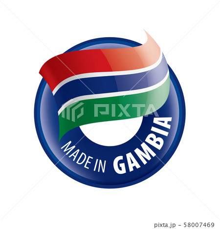 Gambia flag, vector illustration on a white background 58007469