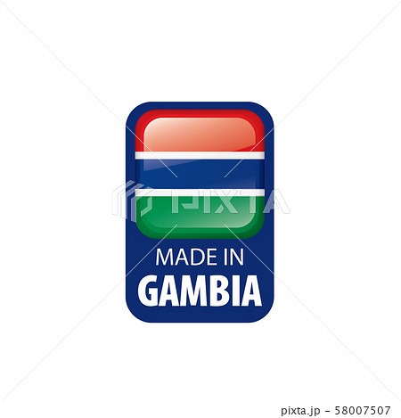 Gambia flag, vector illustration on a white background 58007507