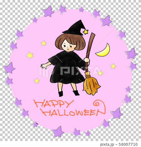 Witch on a Halloween broom Witch on a Halloween broom 58007710