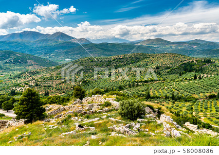 The Mycenae archaeological site in Greece 58008086