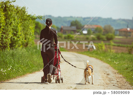 Sunny day in countryside. Mother with Child and Sunny day in countryside. Mother with Child and 58009069