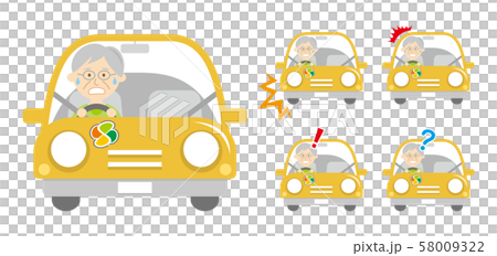 Illustration image of dangerous senior driver Illustration image of dangerous senior driver 58009322