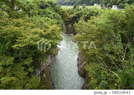 手取峡谷 黄門橋 上流側(石川県白山市) 手取峡谷 黄門橋 上流側(石川県白山市) 58010641