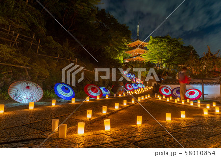 明日香 光の回廊2019 岡寺のライトアップ 明日香 光の回廊2019 岡寺のライトアップ 58010854