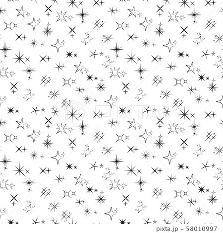 Seamless pattern with sparkles black silhouettes Seamless pattern with sparkles black silhouettes 58010997