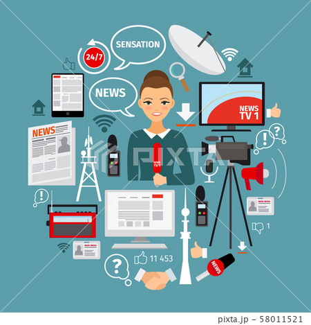 News and journalist concept News and journalist concept 58011521