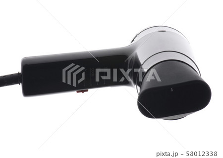 Black hair drier on white Black hair drier on white 58012338