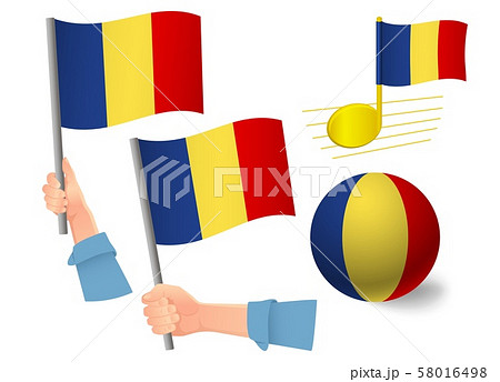 Chad flag icon set 58016498