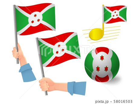 Burundi flag icon set 58016503