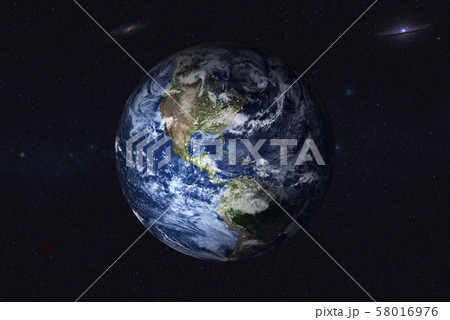 Twillight Planet Earth of solar system in the space with night lights Twillight Planet Earth of solar system in the space with night lights 58016976