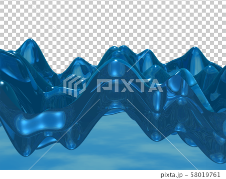 Cg 3d イラスト 立体 デザイン バックグラウンド 水面 断面のイラスト素材