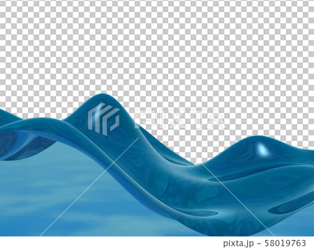 Cg 3d イラスト 立体 デザイン バックグラウンド 水面 断面のイラスト素材