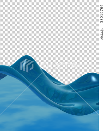 Cg 3d イラスト 立体 デザイン バックグラウンド 水面 断面のイラスト素材