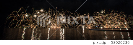 Beautiful firework display for celebration over 58020236