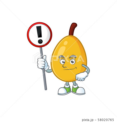With sign fruit loquat fresh mascot character shape 58020765