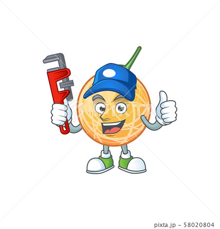 Plumber object cantaloupe fruit for mascot character 58020804
