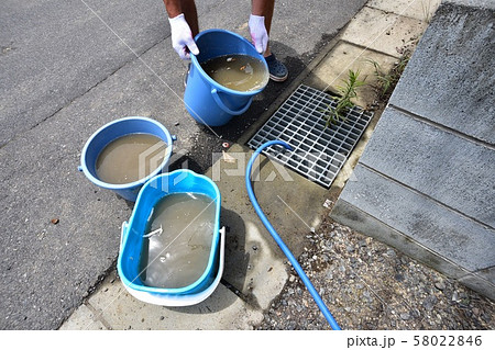 西日本豪雨災害後 床下浸水 水出し 汚水 58022846