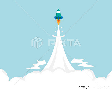 rocket launch business startup concept 58025703