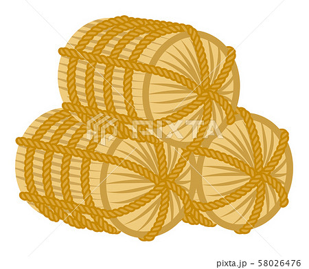 米俵 三俵 アイコンのイラスト素材