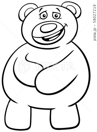 Teddy Bear Cartoon Character Coloring Bookのイラスト素材