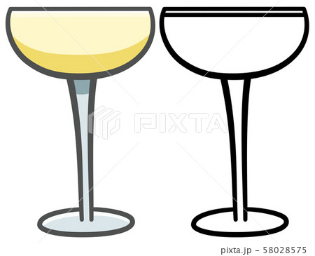 Champagne glass in colored and line versions 58028575