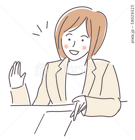 女性 営業 ビジネスのイラスト素材