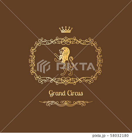 Circus logo design with vintage frame 58032180