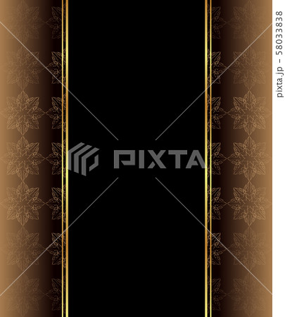 Elegant wallpaper with golden fine decoration 58033838