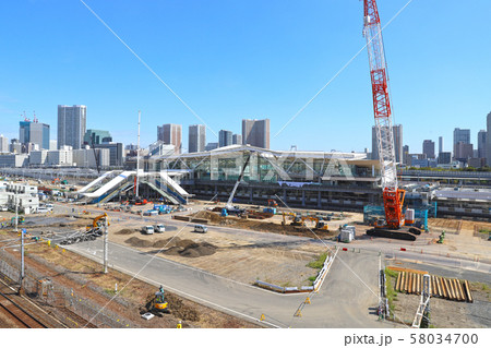 工事中の高輪ゲートウェイ駅（2019年9 月） 58034700