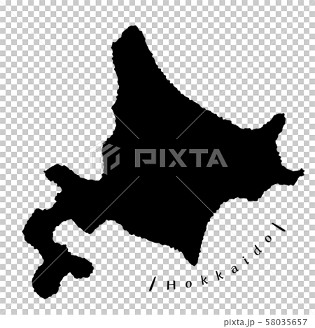 北海道 地図 マップ デフォルメ シルエット イラストのイラスト素材 58035657 Pixta