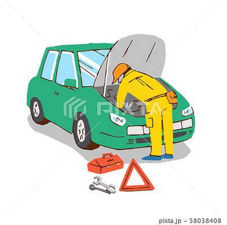 車両整備をしている作業員 車両整備をしている作業員 58038408