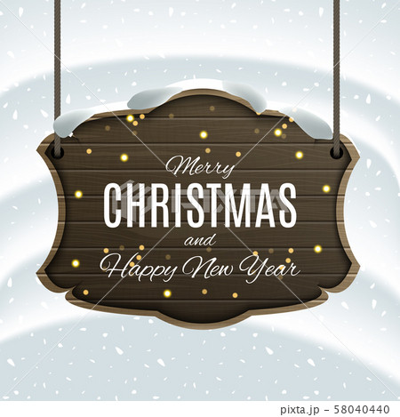 Merry Christmas and Happy New Year posters. Vector Merry Christmas and Happy New Year posters. Vector 58040440