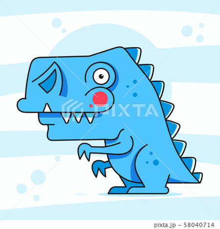 Cute Cartoon Dino Design. Funny Cartoon Character. 58040714