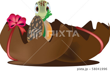 easter egg with a turtle surprise 58041996