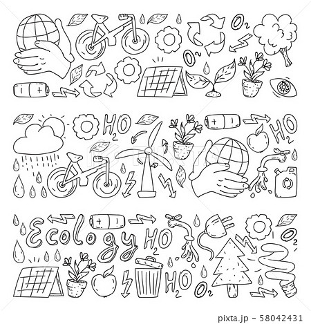 Vector Logo Design And Badge In Trendy Drawing のイラスト素材